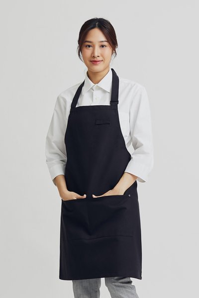 Combini Bib Apron - Black Olive
