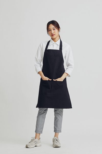 Combini Bib Apron - Black Olive