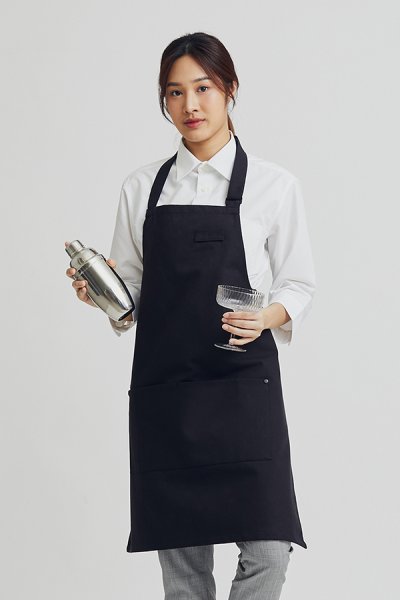Combini Bib Apron - Black Olive