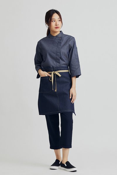 Fika Blue Denim Waist Apron