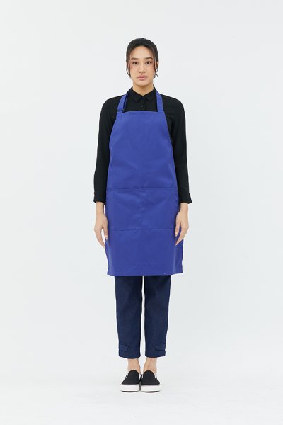 Greg Royal blue Adjustable Neck Strap Bib Apron