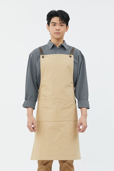 Bay sand Cross-Tie Strap Bib Apron