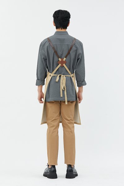 Bay sand Cross-Tie Strap Bib Apron