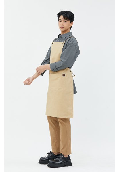 Bay sand Cross-Tie Strap Bib Apron