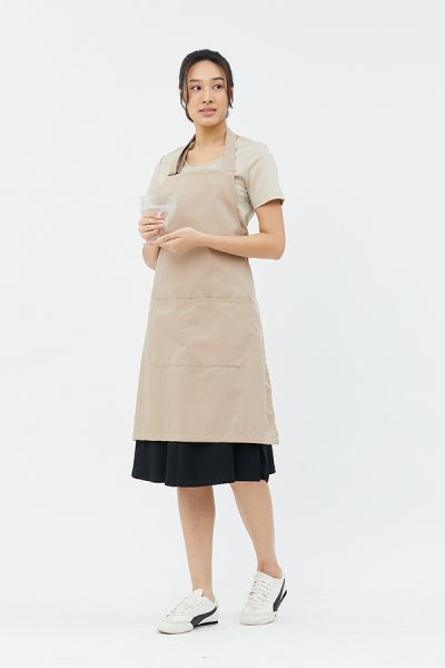 Greg beige Adjustable Neck Strap Bib Apron