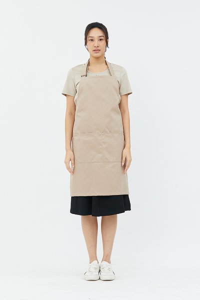Greg beige Adjustable Neck Strap Bib Apron