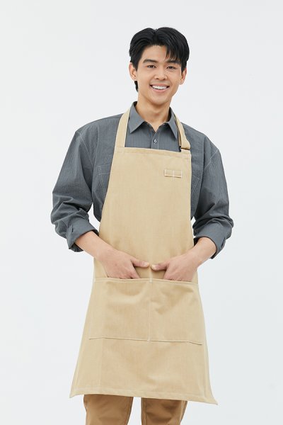 Combini Bib Apron - Caramel