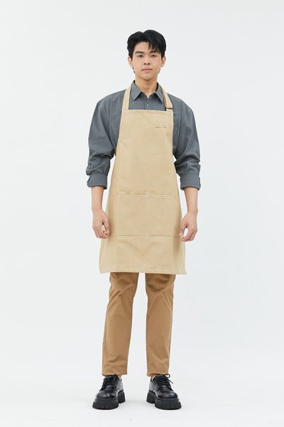 Combini Bib Apron - Caramel