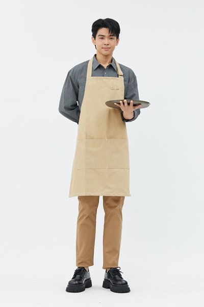 Combini Bib Apron - Caramel