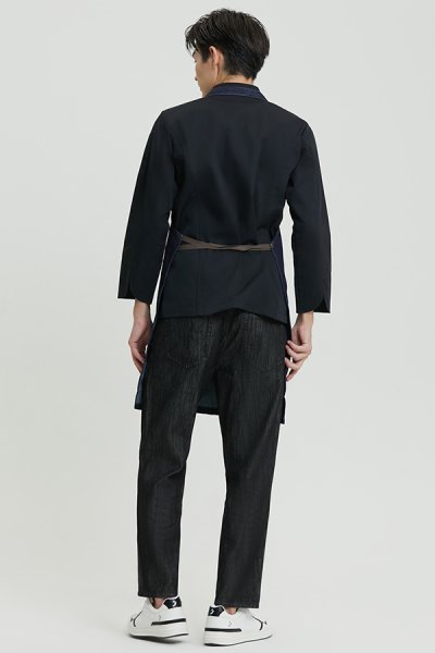 Jason Blue Denim Adjustable Button Strap Bib Apron