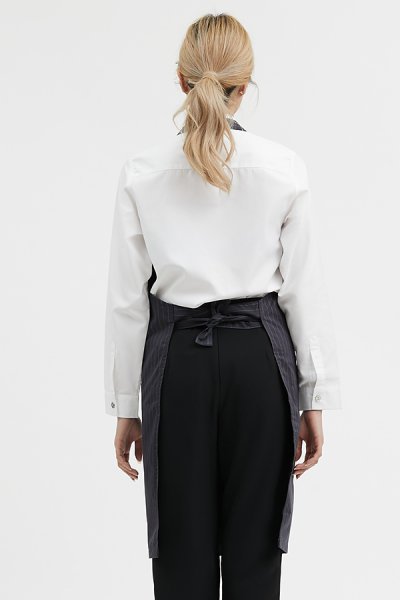 Neil Stripe Adjustable button Strap Bib Apron