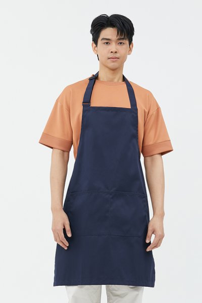 Greg Dark Navy Adjustable Neck Strap Bib Apron