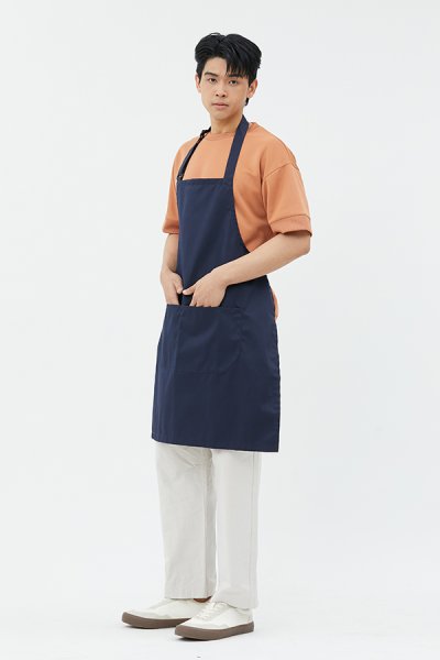 Greg Dark Navy Adjustable Neck Strap Bib Apron