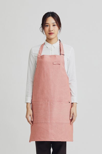 Combini Bib Apron - Salmon