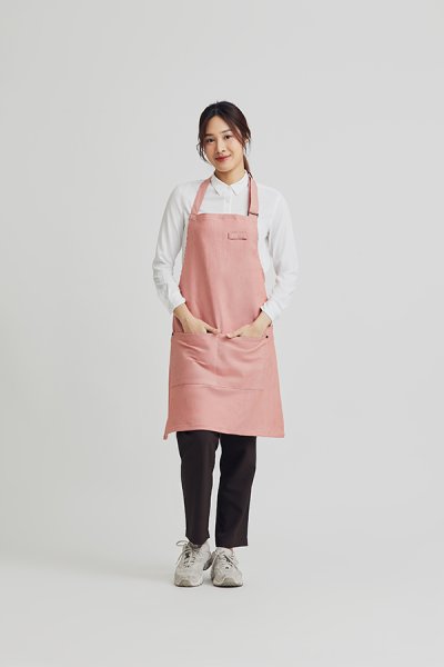 Combini Bib Apron - Salmon