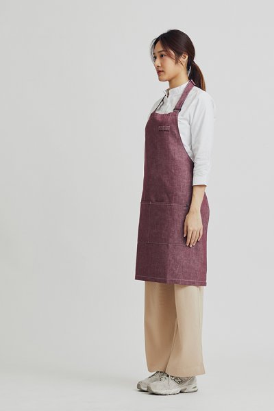 Combini Bib Apron - Wine