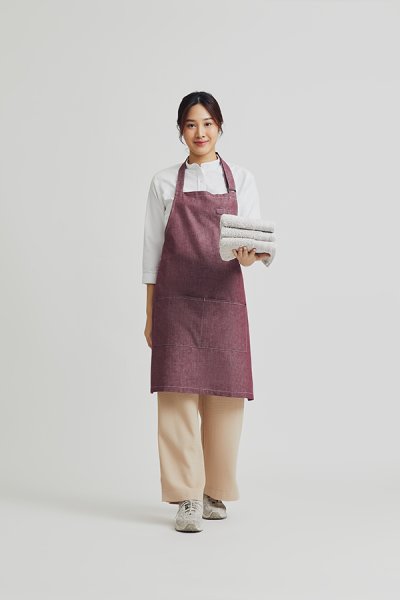 Combini Bib Apron - Wine