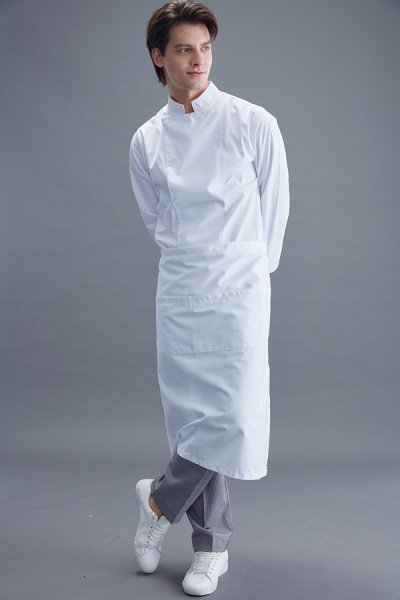 Boston Long White Chef Apron