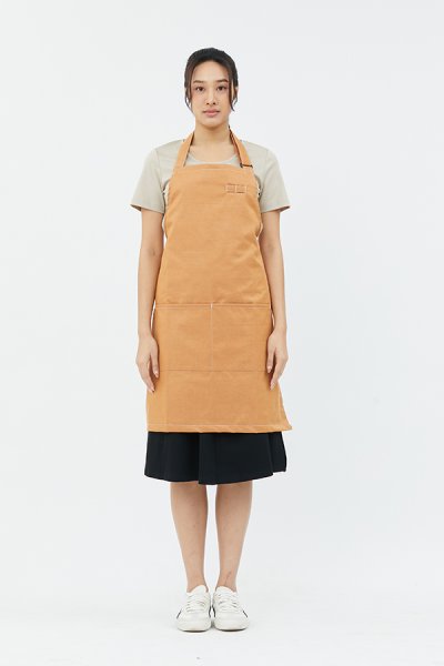 Combini Bib Apron - Mustard