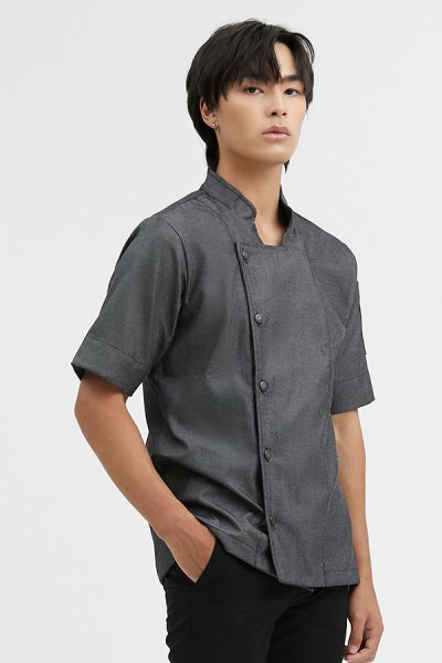 Nomad Grey Denim Chef Jacket