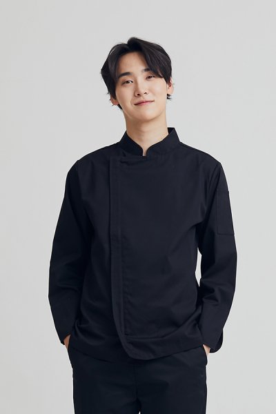 Jeff Black Zipper Longsleeves Chef Jacket