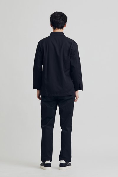 Jeff Black Zipper Longsleeves Chef Jacket