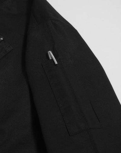 Jeff Black Zipper Longsleeves Chef Jacket