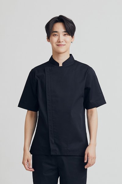 Jeff White Zipper Shortsleeves Chef Jacket