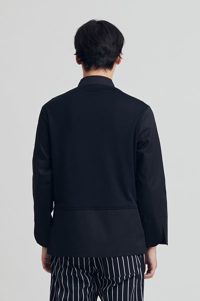Clark Black Longsleeves with Back Vent Chef Jacket