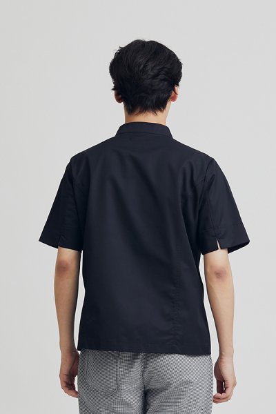 Tammy Black Shortsleeves Chef Jacket