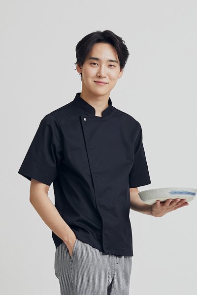 Tammy Black Shortsleeves Chef Jacket