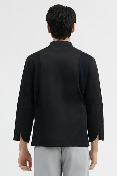 Nick Black Longsleeves Stretch Chef Jacket