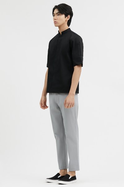 Nick Black Shortsleeves Stretch Chef Jacket