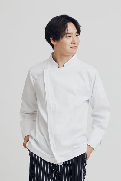 Jeff White Zipper Longsleeves Chef Jacket