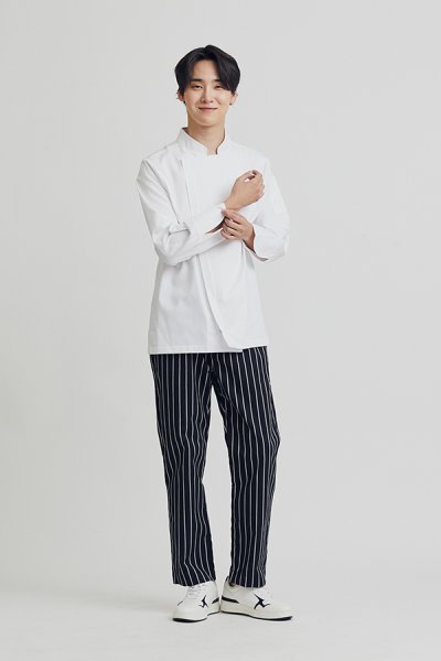 Jeff White Zipper Longsleeves Chef Jacket