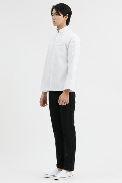 Andre White Longsleeves Chef Jacket