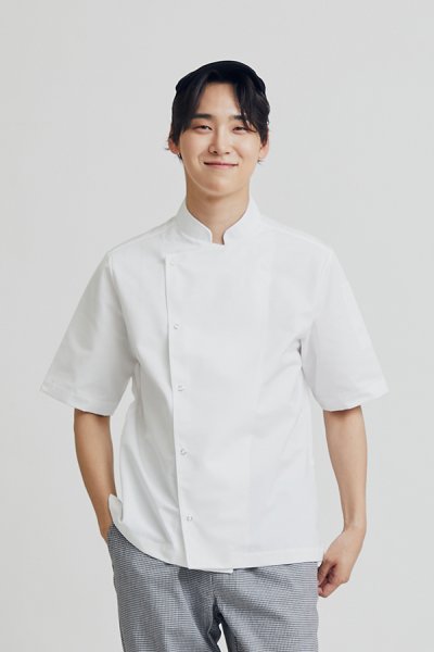 Clark White Shortsleeves with Back Vent Chef Jacket