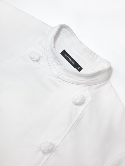 Mark white longsleeves chef jacket with knot  buttons