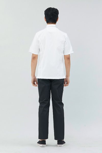 Paulo White shortsleeves Chef Shirt Jacket