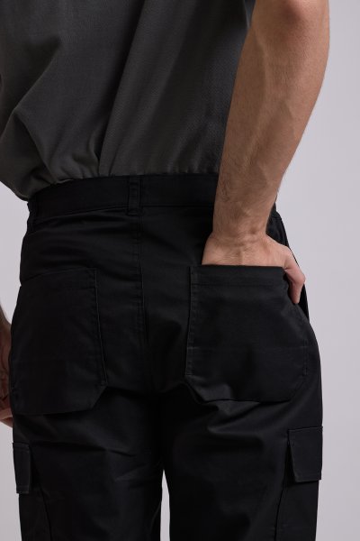Black cargo pants with 3M reflective tape