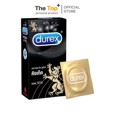 DUREX ดูเร็กซ์ ถุงยางอนามัย คิงเท็กซ์ ชนิดเรียบ บาง มีสารหล่อลื่น ไซส์ 49 มม. (บรรจุ 12 ชิ้น)