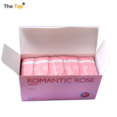Romantic ROSE ถุงยางอนามัย บาง 0.01 กลิ่นกุหลาบ ขนาด 52 มม. (กล่อง 100 ชิ้น)