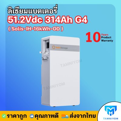 Lithium Battery Solis 51.2Vdc 314Ah G4 16Kwh กันน้ำ กันฝุ่น IP65 รับประกันศูนย์ไทย 10 ปี