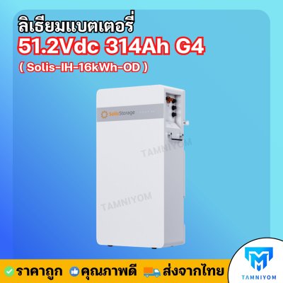 Lithium Battery Solis 51.2Vdc 314Ah G4 16Kwh กันน้ำ กันฝุ่น IP65 รับประกันศูนย์ไทย 10 ปี