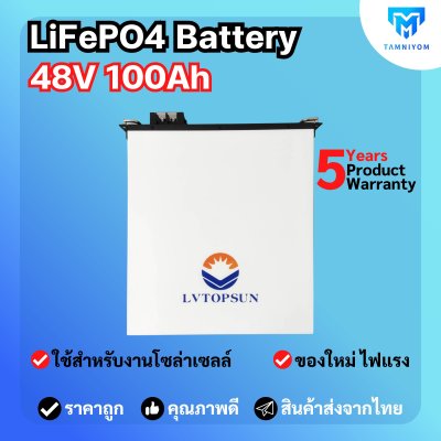 Lithium Battery 48V 100Ah  ยี่ห้อ LV TOPSUN รับประกันศูนย์ไทย 5 ปี