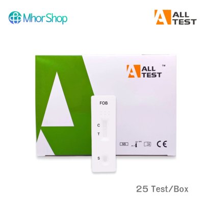 AllTest FOB Rapid test Cassette ชุดตรวจคัดกรองมะเร็งลำไส้ด้วยอุจจาระ บรรจุ 25 Test/กล่อง