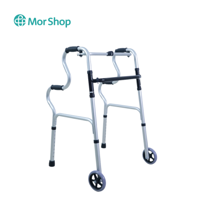 Walker อุปกรณ์ช่วยเดิน รุ่น 613B มีล้อด้านหน้า 2 ล้อ ด้ามจับ 2 ระดับ