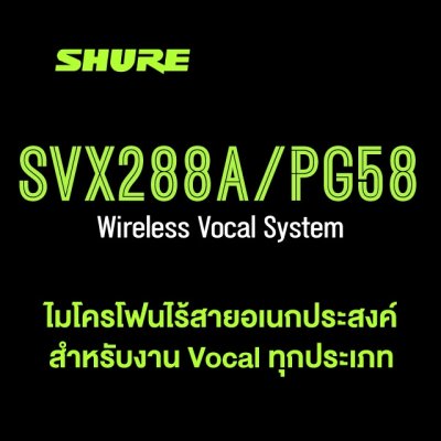 SHURE SVX288TH/PG58-M19