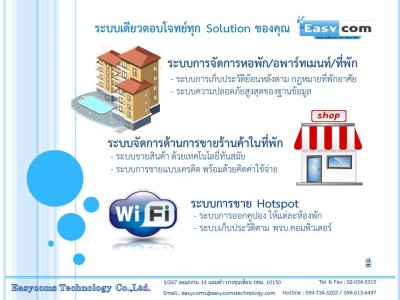 ระบบ Easy Rent (โปรแกรมบริหารจัดการธุรกิจหอพัก / อพาร์ทเม้นท์) สามารถใช้งานผ่านมือถือได้