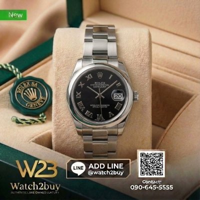 Rolex Datejust 31mm Ref : 178240 Black Roman Dial - Oyster Bracelet
